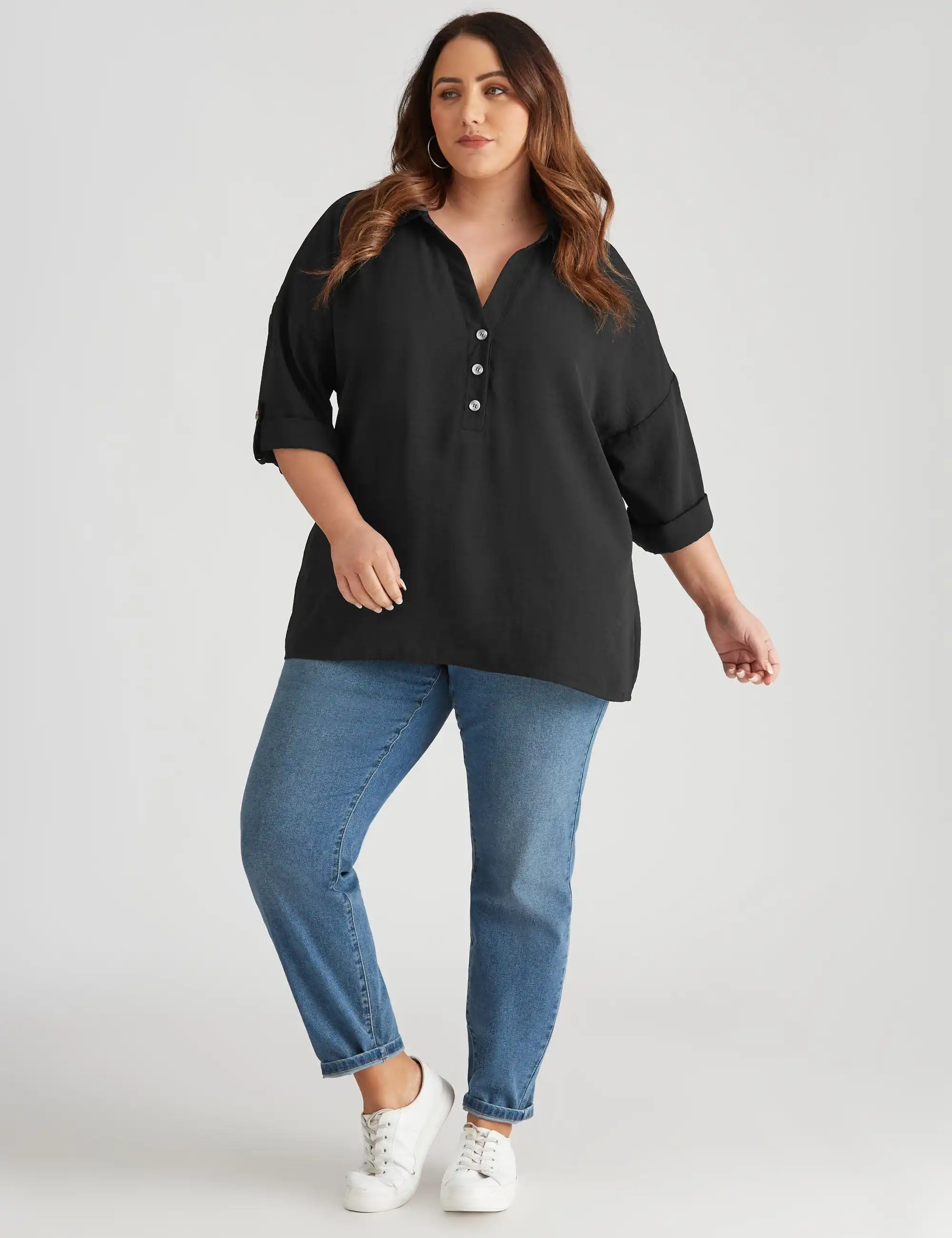 beme Extended 3/4 Sleeve Top