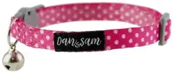 Dan & Sam  Adjustable Polyester Webbing Collar  Pink Mania