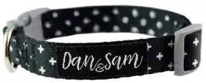 Dan & Sam  Adjustable Polyester Webbing Collar  Cross Ways