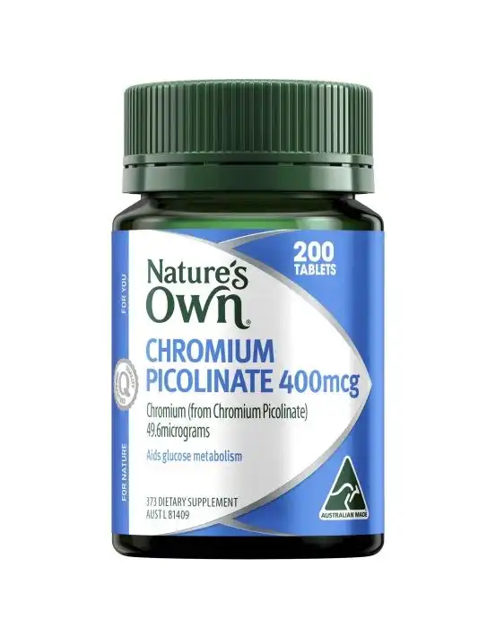Nature's Own Chromium Picolinate 400Mcg 200 Tablets
