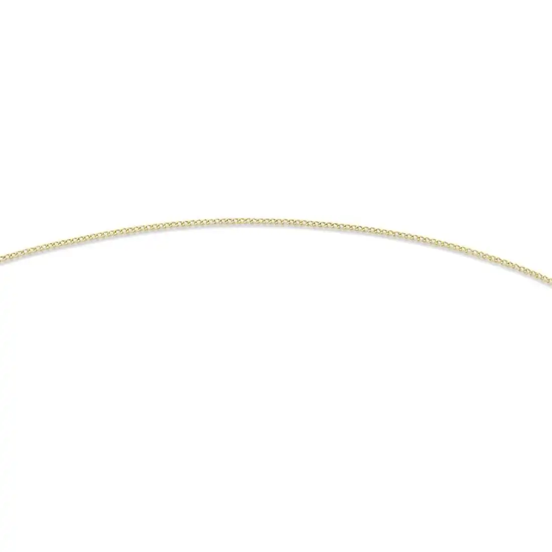 9ct Yellow Gold Silver Infused 50cm Curb Necklace