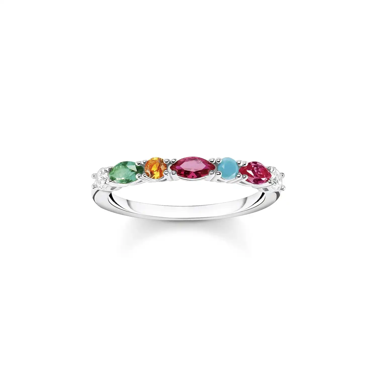 Thomas Sabo Ring Colourful Stones Silver