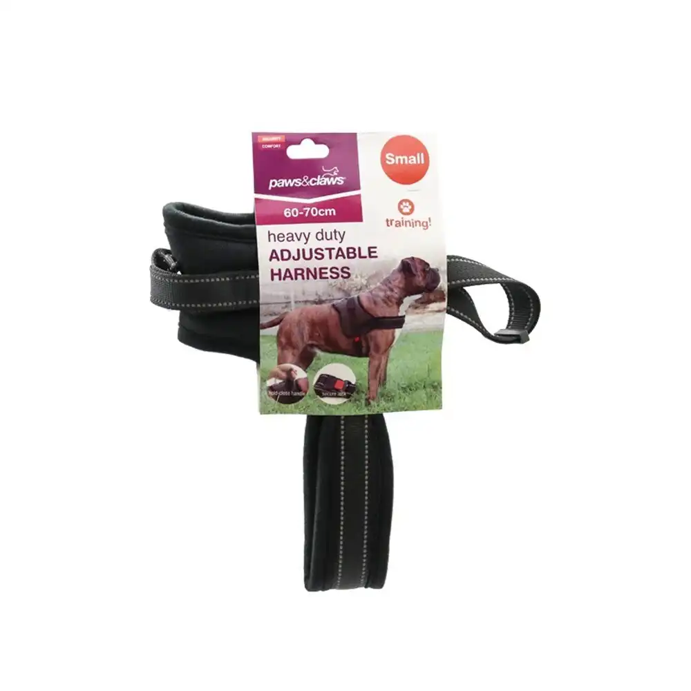 Paws & Claws 60-70cm Dogs/Pets Heavy Duty Adjustable Size S Harness/Lock/Handle