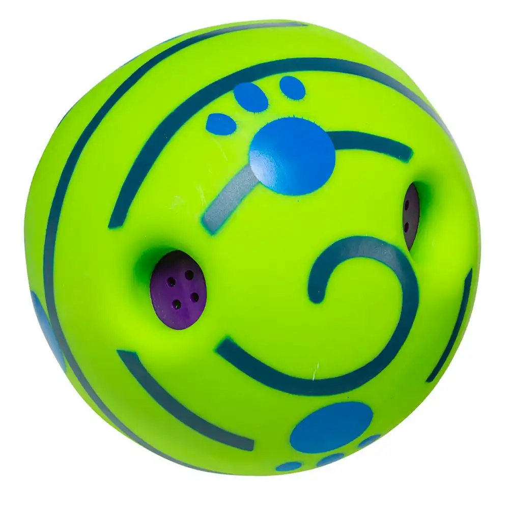 Cushy Pets 15cm Outdoor/Indoor Vinyl Giggle Sound Dog/Pet Toy Playing Ball Green