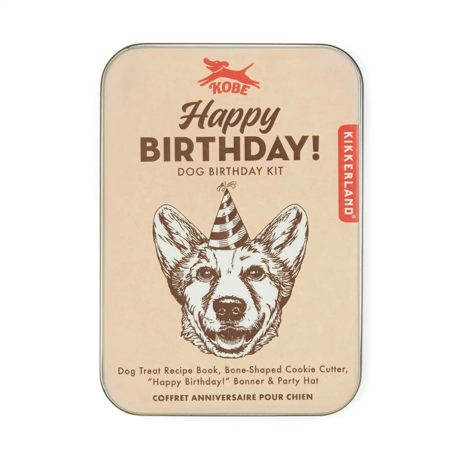 Kikkerland 10.3cm Kobe Dog Birthday/Celebration Kit Hat/Banner/Cookie Cutter Set