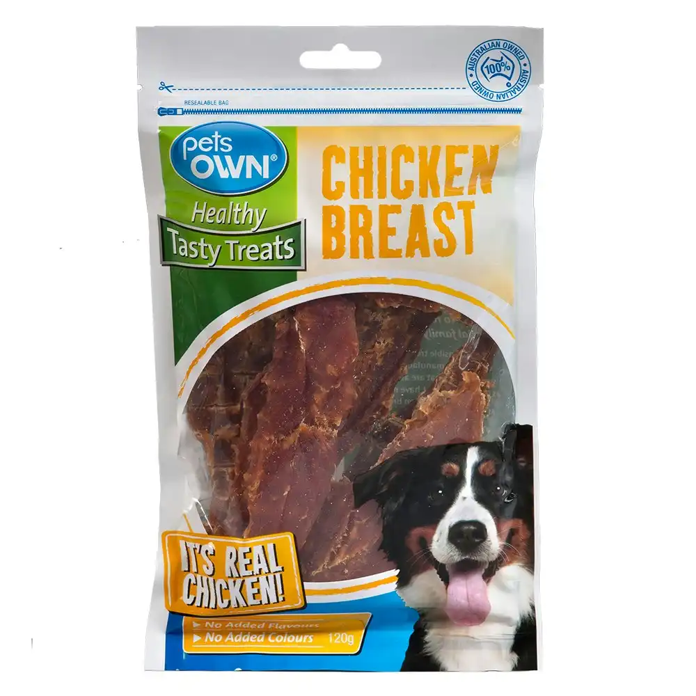 2x Pets Own Chicken Breast Healthy Food Tasty Dog/Pet Treats/Snacks/Rewards 120g