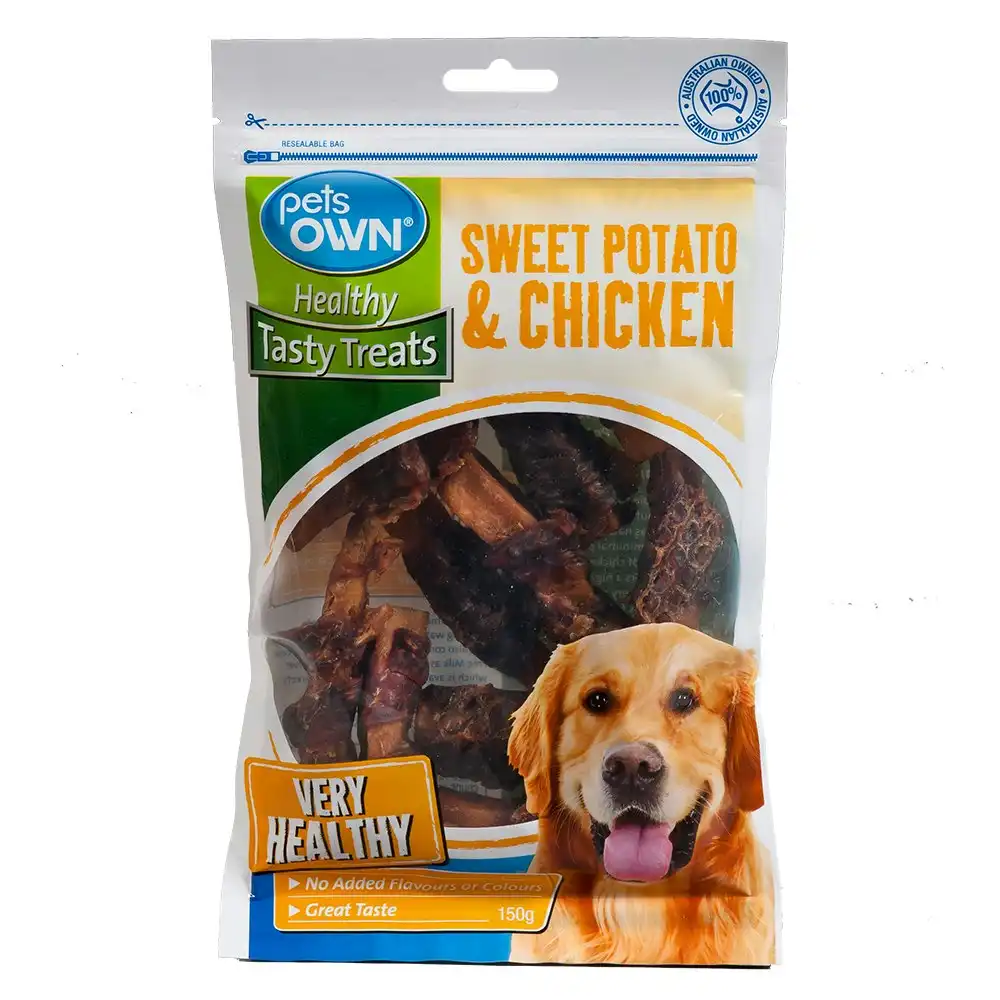 2x Pets Own Sweet Potato & Chicken Healthy Tasty Dog/Pet Treats/Food/Snacks 150g