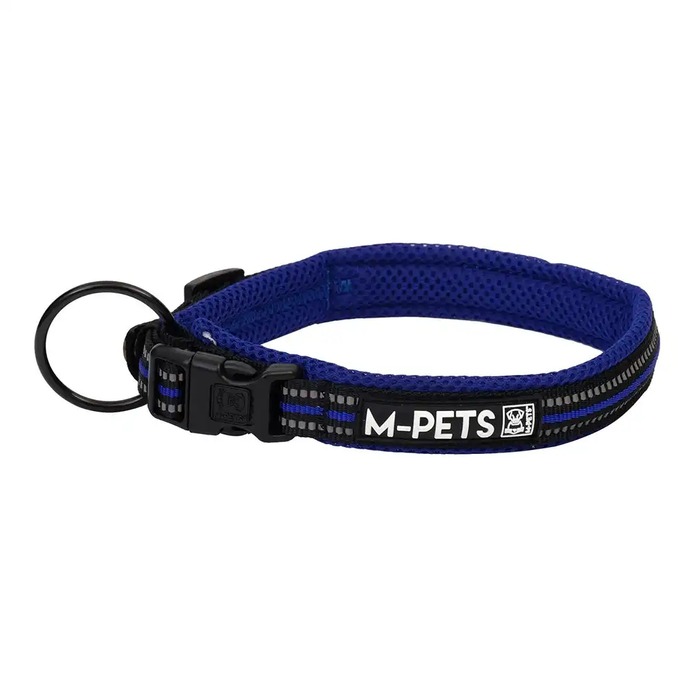 M-Pets Adjustable 50cm Hiking Soft Neck Pet/Dog Collar Secure Strap Medium Blue