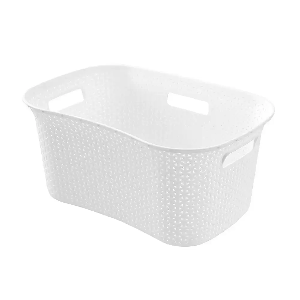 Boxsweden 38L Wicker Hip Hugger Laundry Basket/Container 56x38x25.5cm Assorted