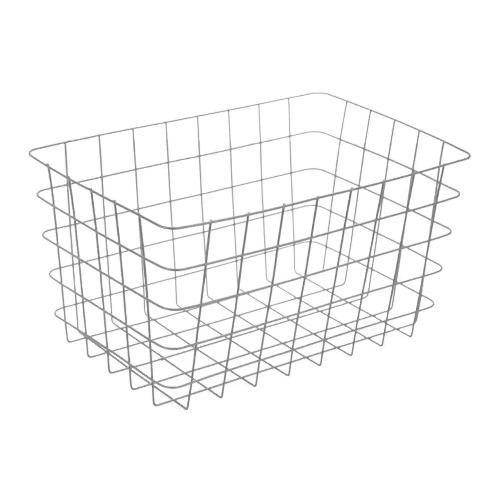 2x Boxsweden Wire Storage Basket 38cm Household Shelf Organiser Containers Asst