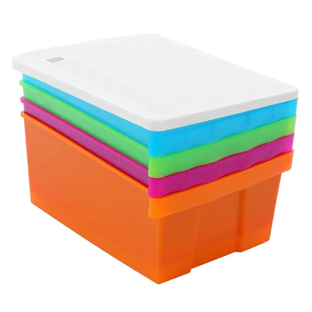Boxsweden 103cm Mega 4 Standing Storage Drawer Plastic Cabinet Container Colour