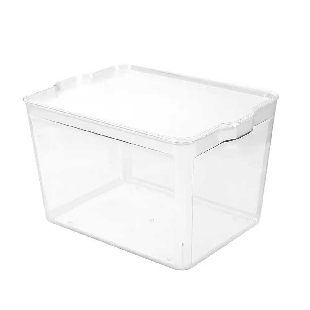 Boxsweden Crystal Reno 37.5x23cm Storage Box Home Container w/ Clear Lid Large