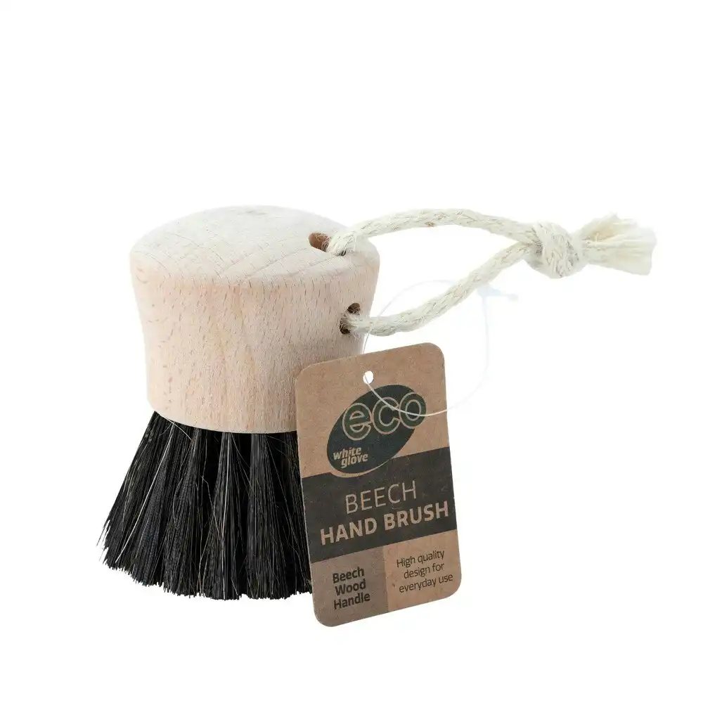 3x White Glove 6cm Eco Beech Wood Hand Brush Floor/Bathroom Mould/Dirt Cleaner