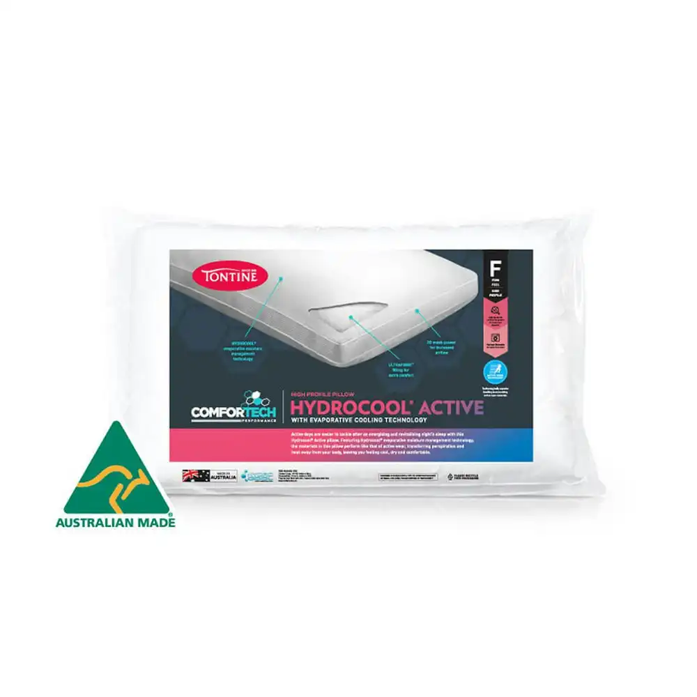 Tontine 46x72cm Comfortech Hydrocool Active Cotton Pillow High Profile White
