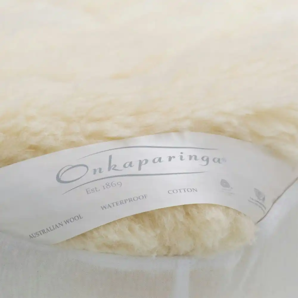 Onkaparinga King Bed Wool Reversible Waterproof Underlay Mattress Topper Bedding