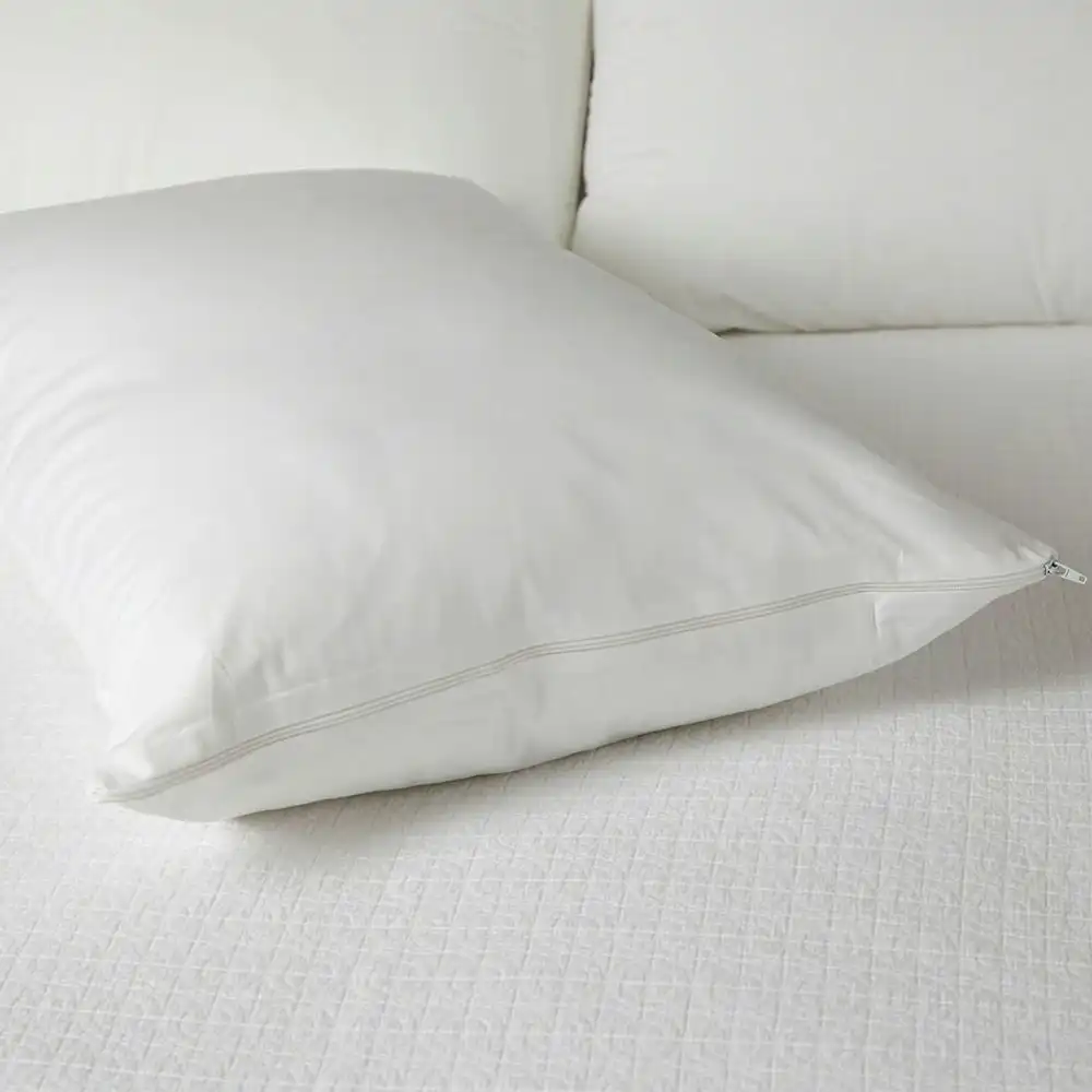 2pc Tontine Luxe Soft Cotton Pillow Protectors Machine Washable Bedding White