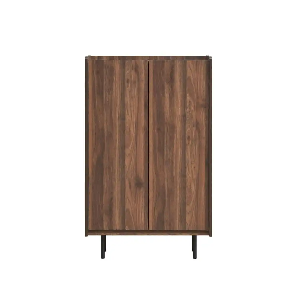 Tim Tall Cupboard Storage Cabinet W/ 2-Doors - Walnut
