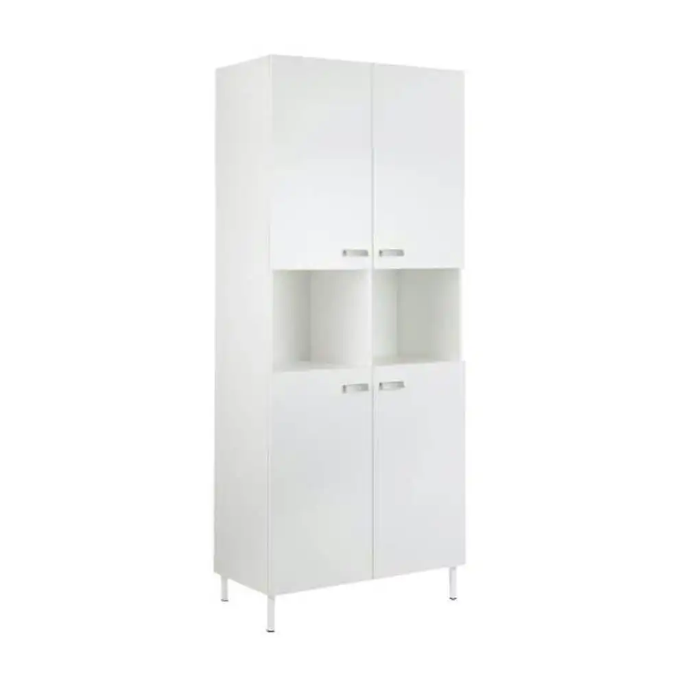 Ashley Collection 10-Cube Display Bookcase With 4-Doors - White