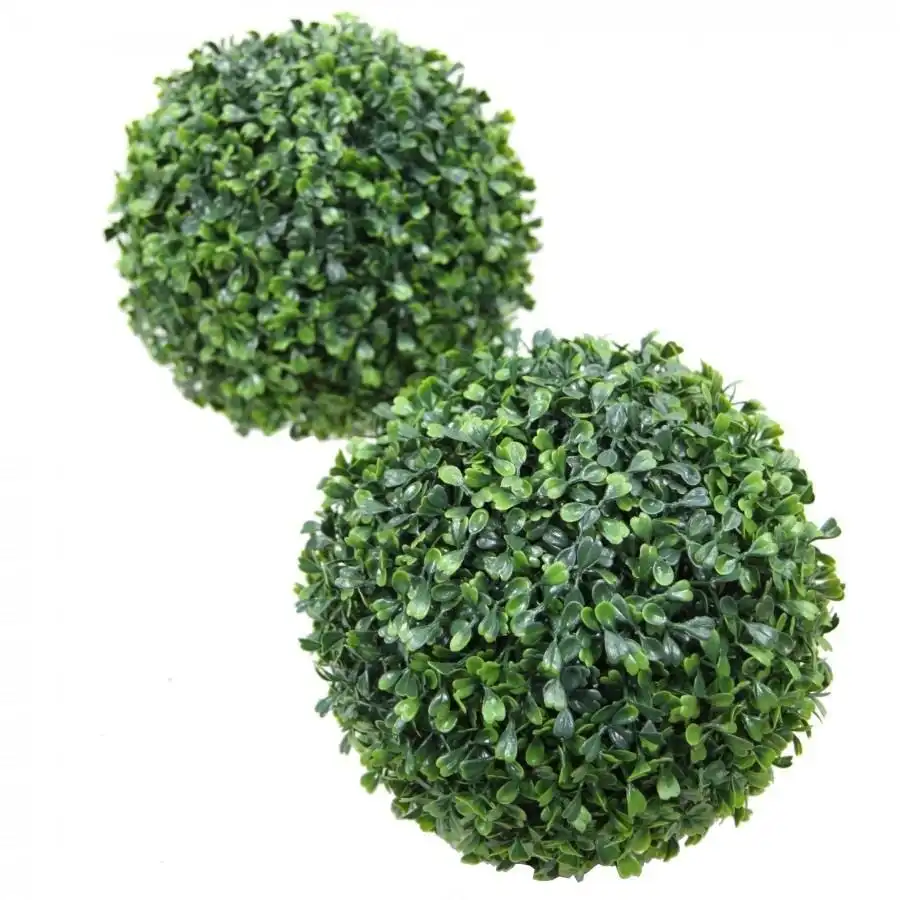 Glamorous Fusion Boxwood Ball Artificial Fake Plant Decorative 25cm - Green