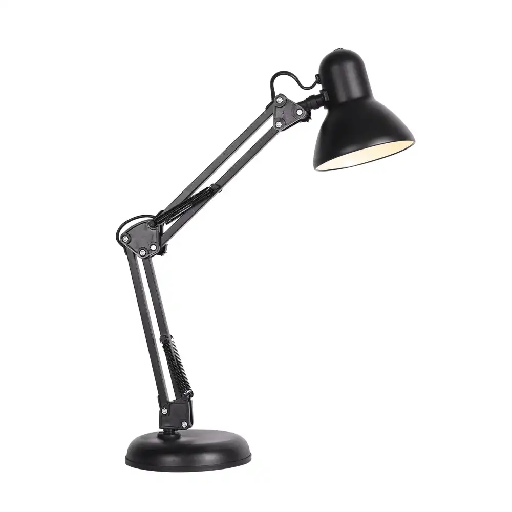 Rook Adjustable Table Desk Lamp - Black