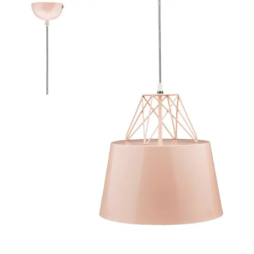 Chevi Metal Hanging Pendant Light - Pink