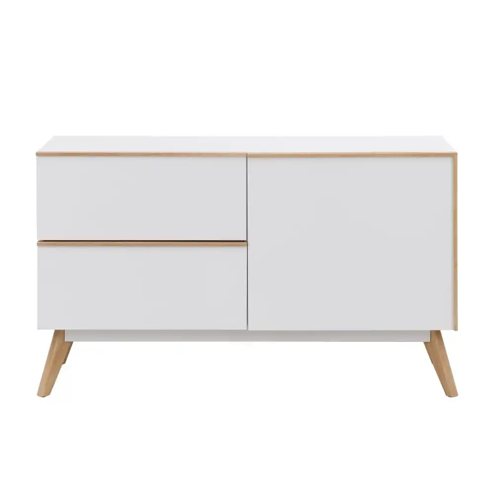 Autumn Scanvinadian Small Sideboard Buffet Unit Storage Cabinet - White/Oak