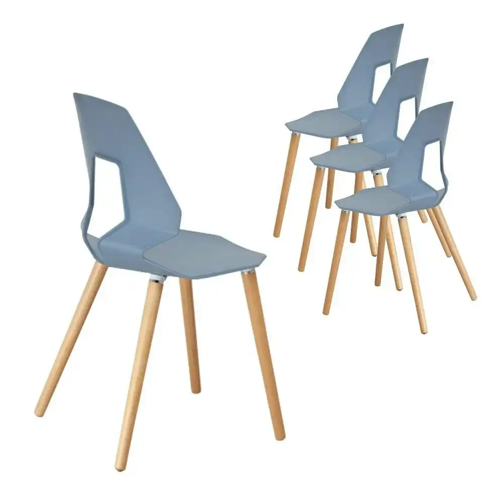6IXTY Set of 4 - Tech Scandinavian Dining Chair - Slate