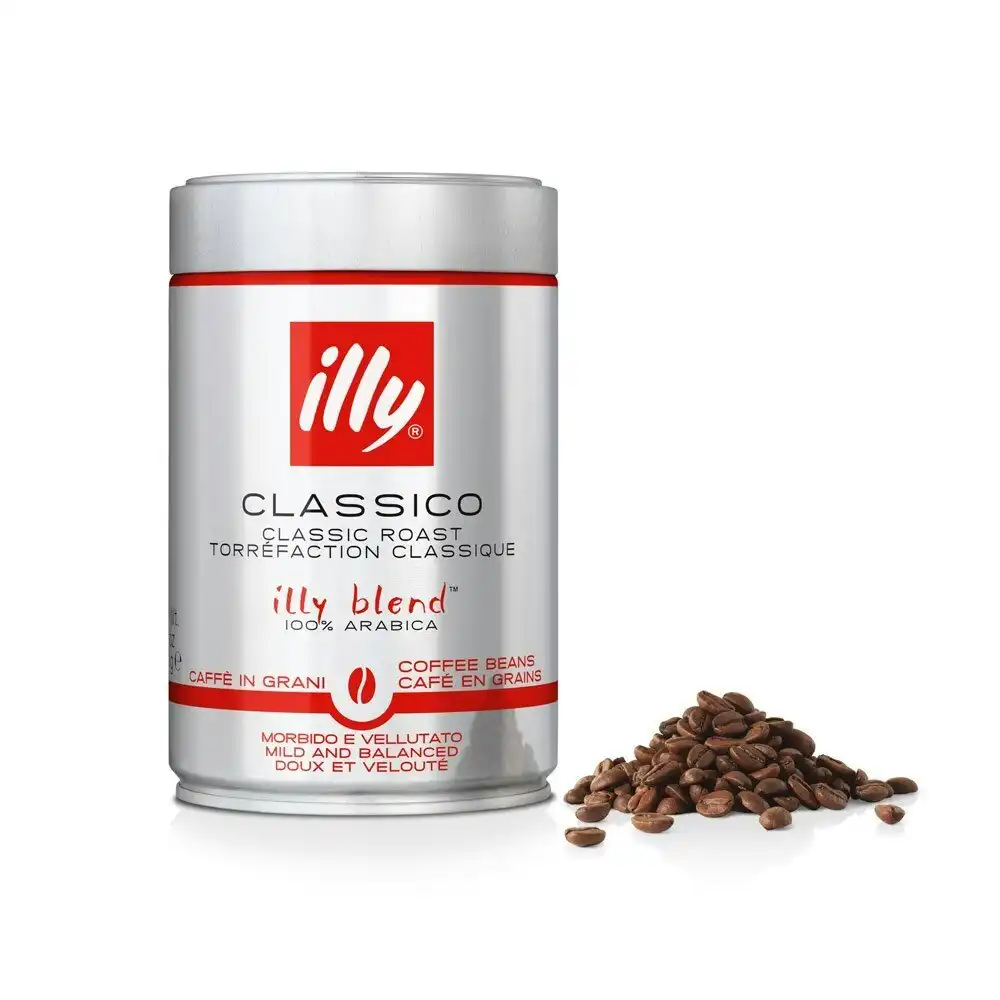 6PK Illy 250g Classico Arabica Coffee Beans Classic Roast/Sweet Notes Hot Drink