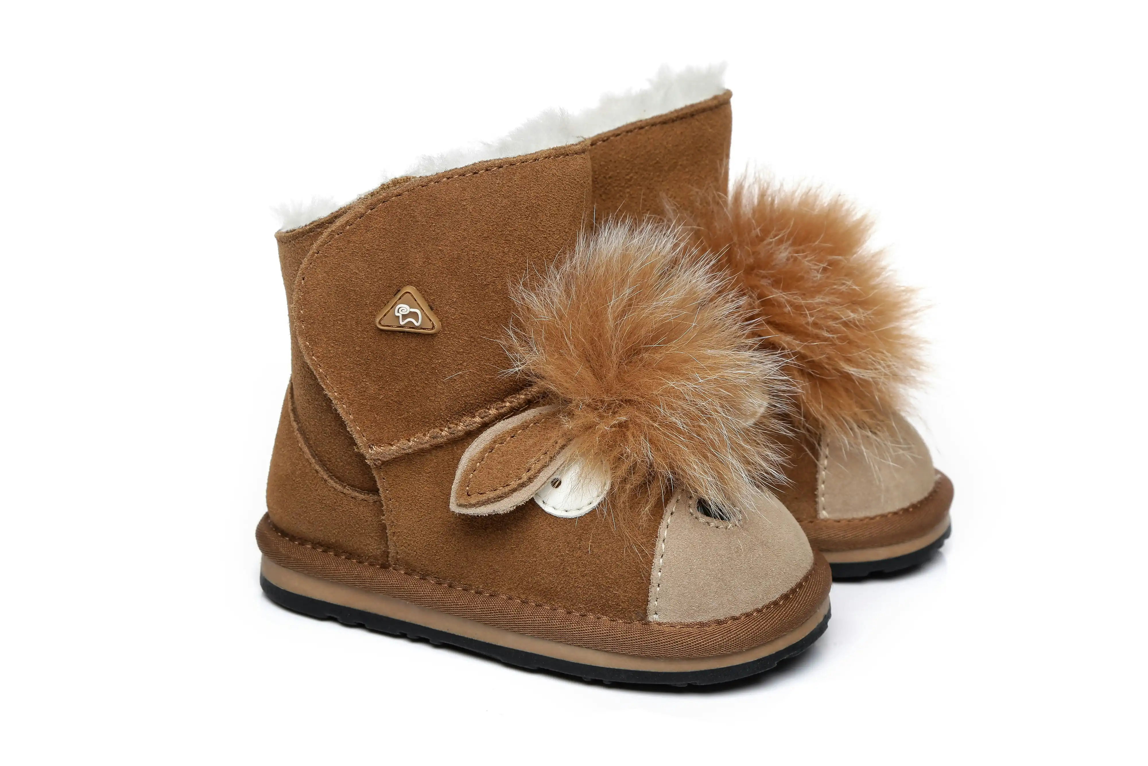 EVERAU 3D Pony Toddler Suede Wool linging Boots