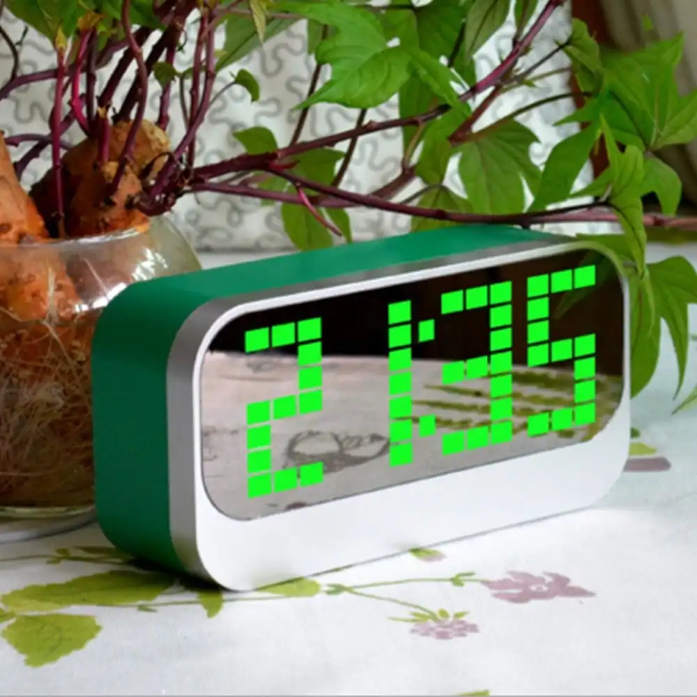 TODO Led Digital Alarm Clock Large Display Usb Powered Green