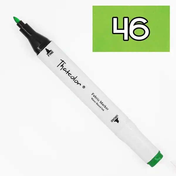 Thiscolor Double Tip Fabric Marker, 46 Vivid Green