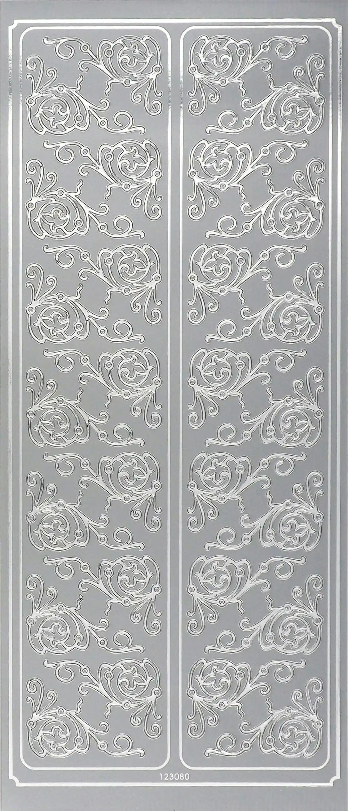 Arbee Foil Stickers Floral, Silver