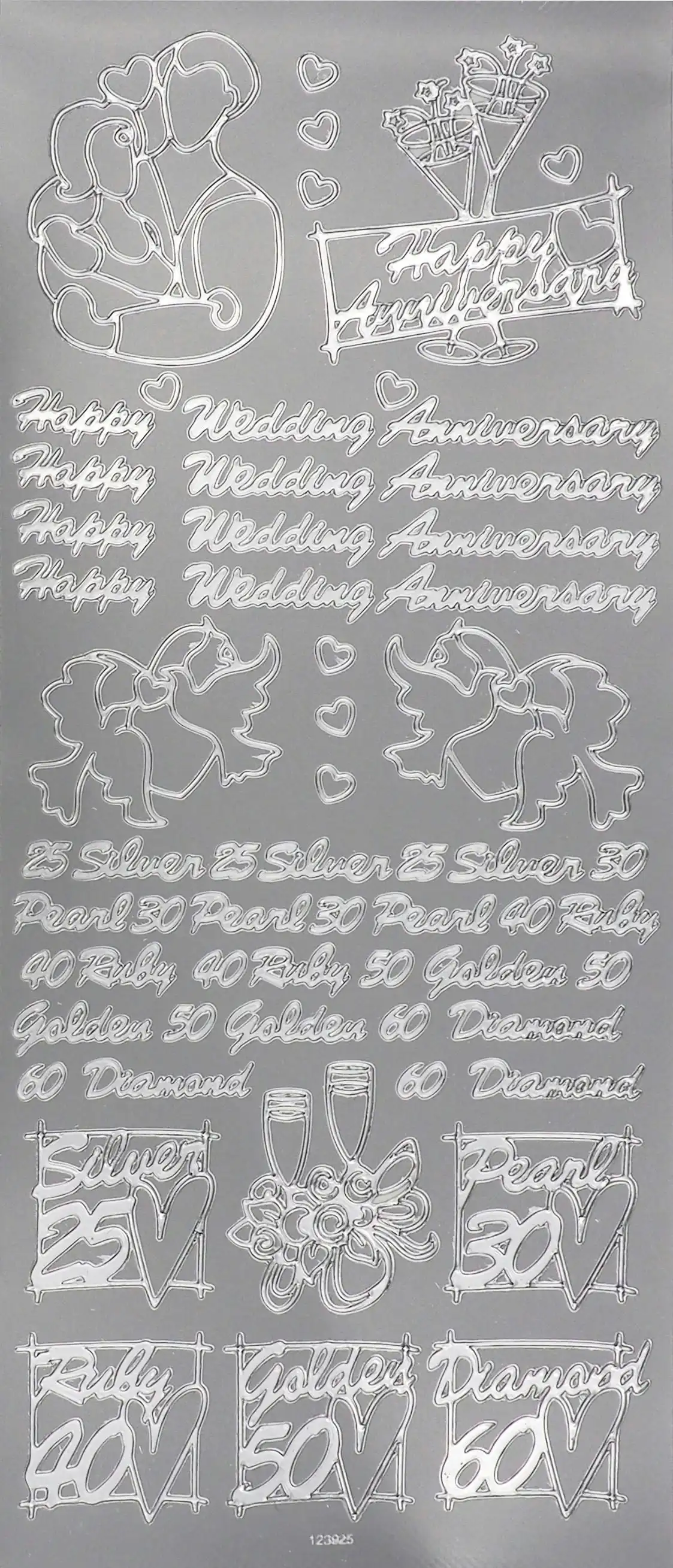 Arbee Foil Stickers Anniversary, Silver