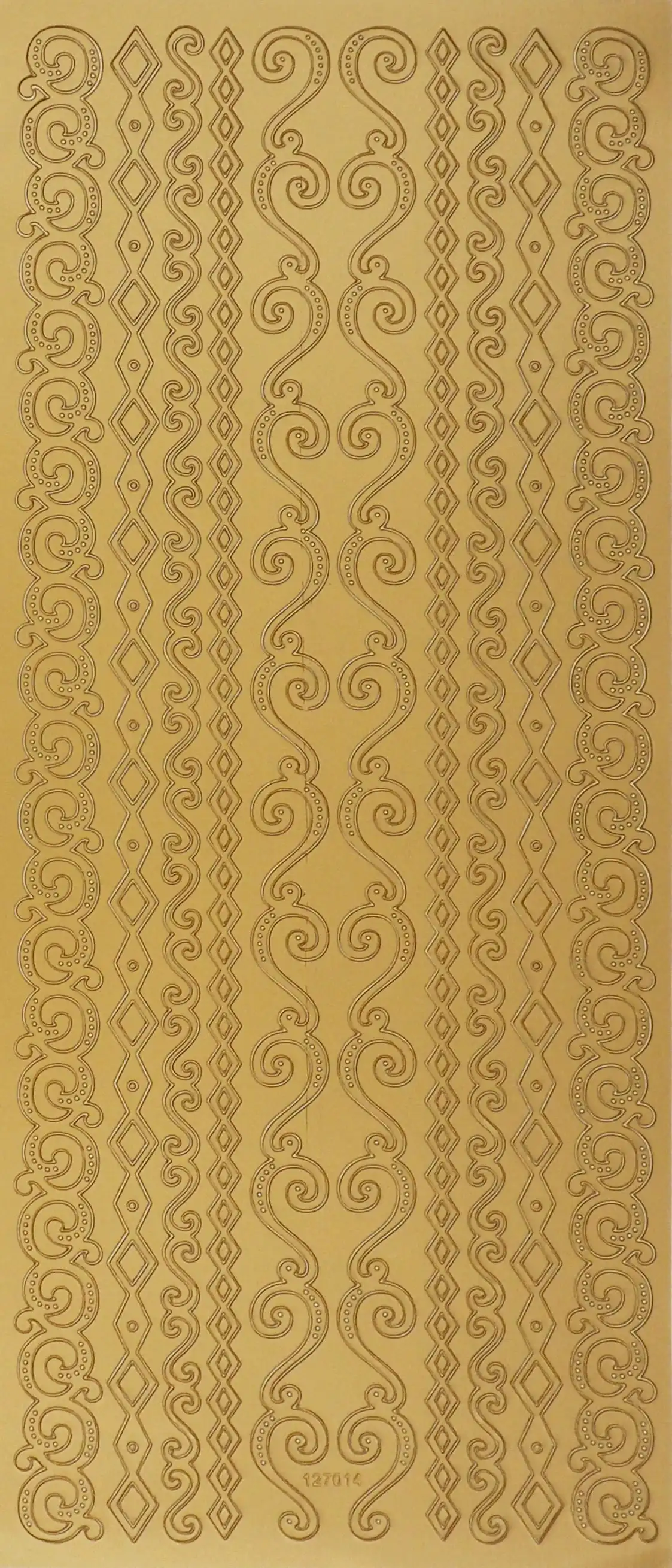 Arbee Foil Stickers Borders, Matte Gold