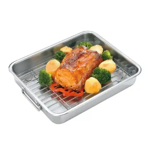 Tramontina Tableware Stainless Steel Tray with Grill, Bake and Roast