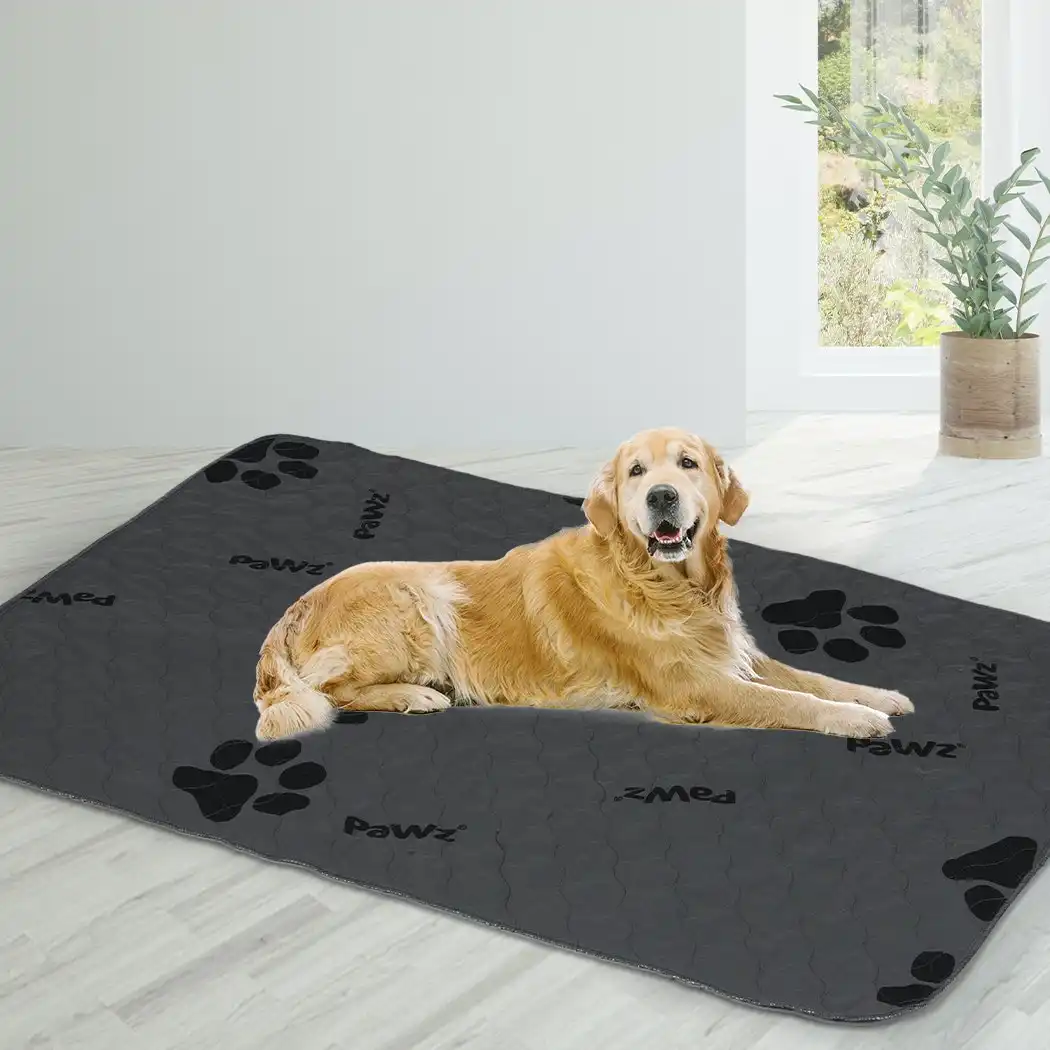 Pawz 2x Washable Dog Puppy Training Pad Pee Puppy Reusable Cushion King Grey