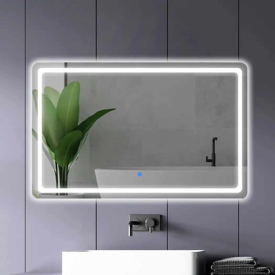 Emitto LED Wall Mirror Anti-fog Bathroom Mirrors Makeup Light 100x70cm