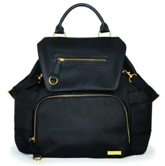 New Skip Hop Chelsea Downtown Chic Nappy Diaper Backpack Black Skiphop