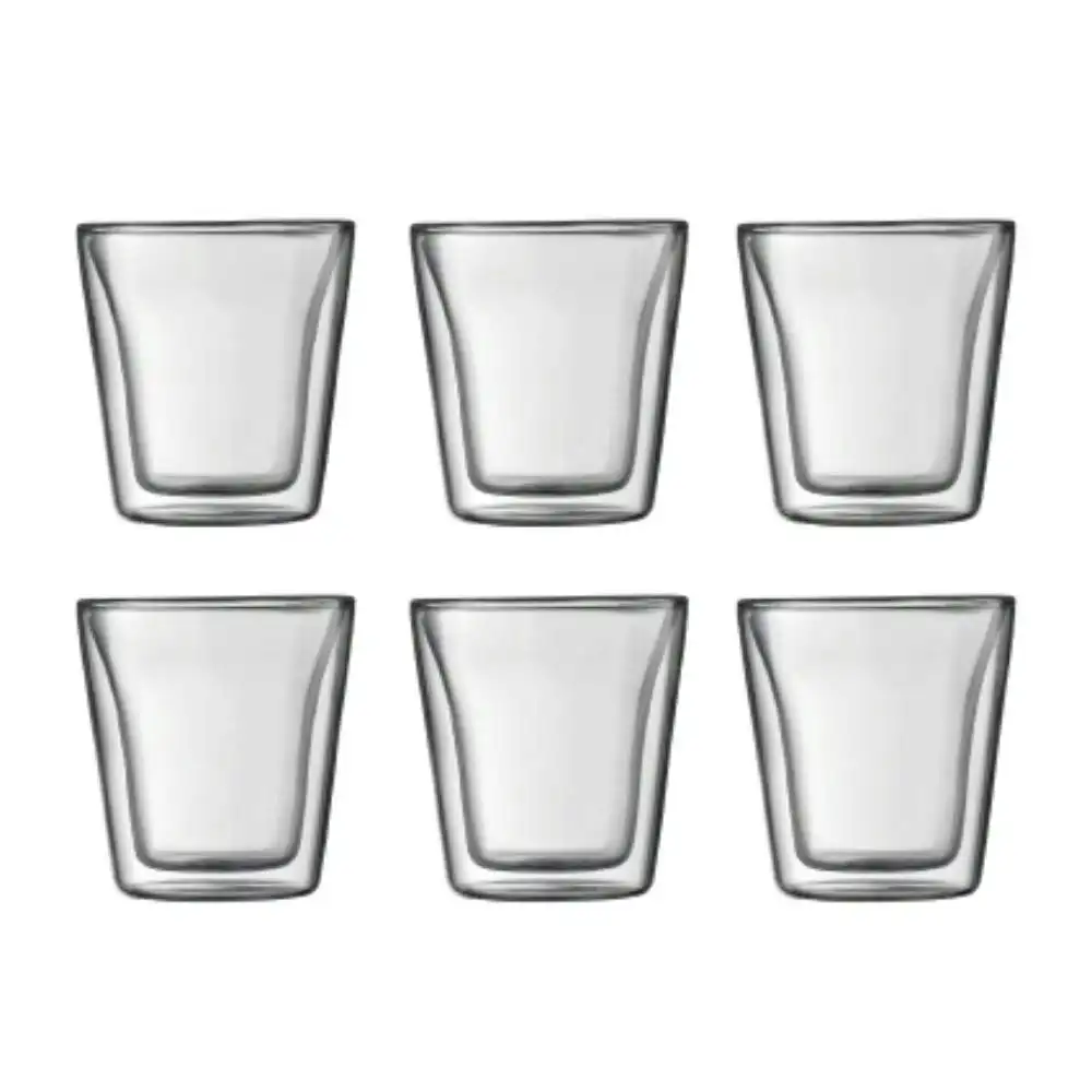 Bodum 10108-10-12 Canteen Double Wall, Small 0.1L - 6pc Glass Set Clear