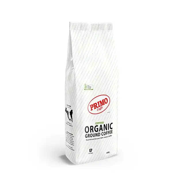 2x Primo Organic 250g Ground Coffee Medium Roast Intensity 3 Machine/Plunger
