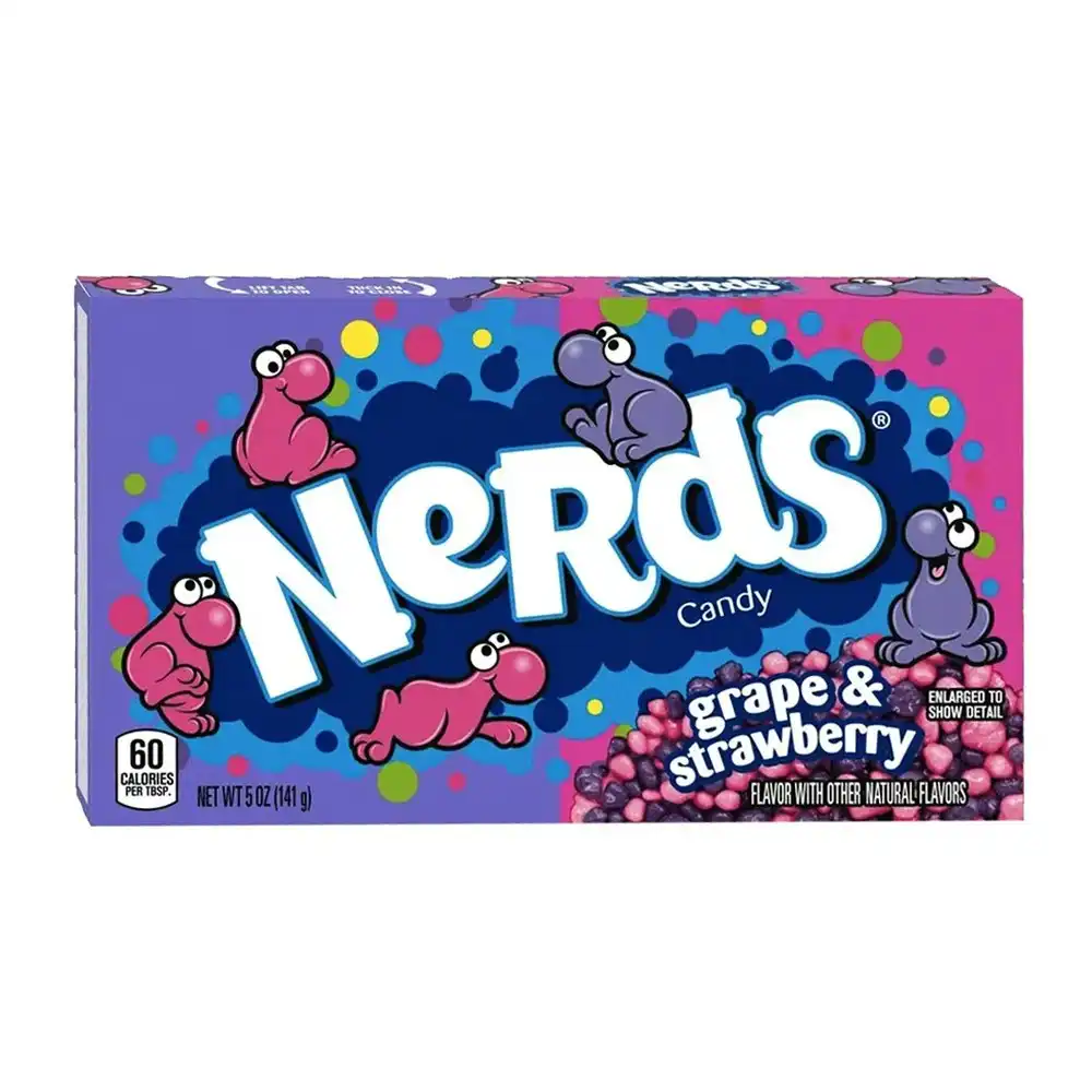 2x Wonka 141g Nerds Candies Theatre Box Seriously Strawberry/Gotta-Have Grape
