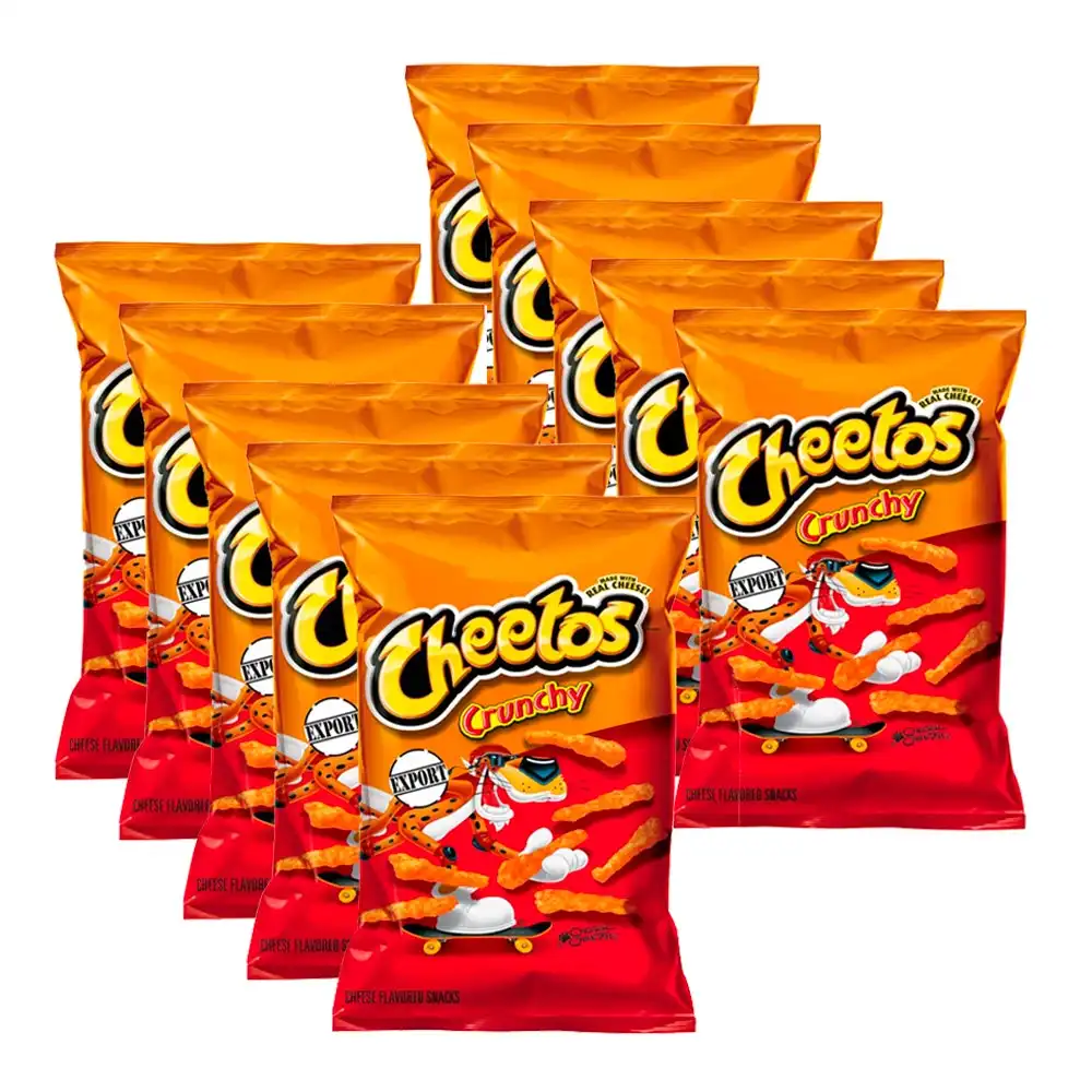 10PK CHEETOS 226.8g Crunchy Cheese Flavoured Sharing Cheesy Snack/Value Pack