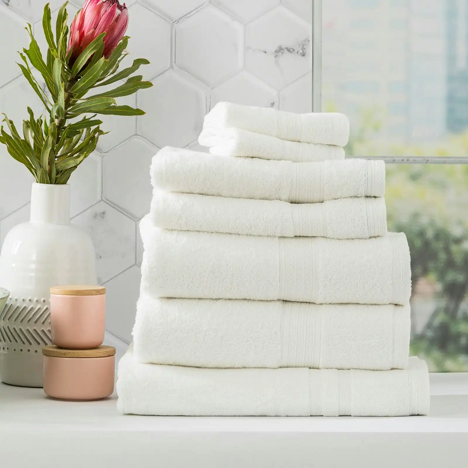 Stella Bamboo Towels Set White