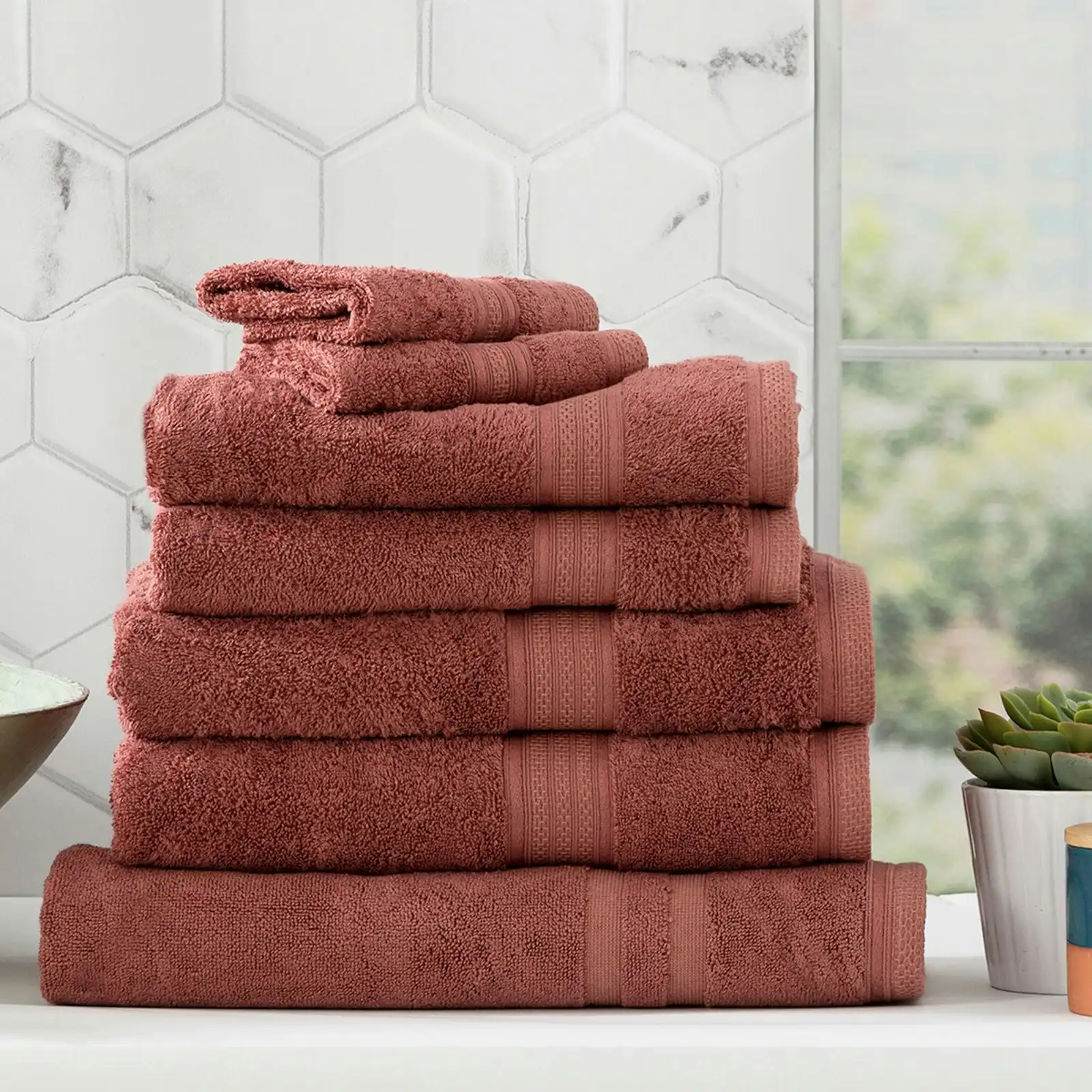 Stella Bamboo Towels Set Brick