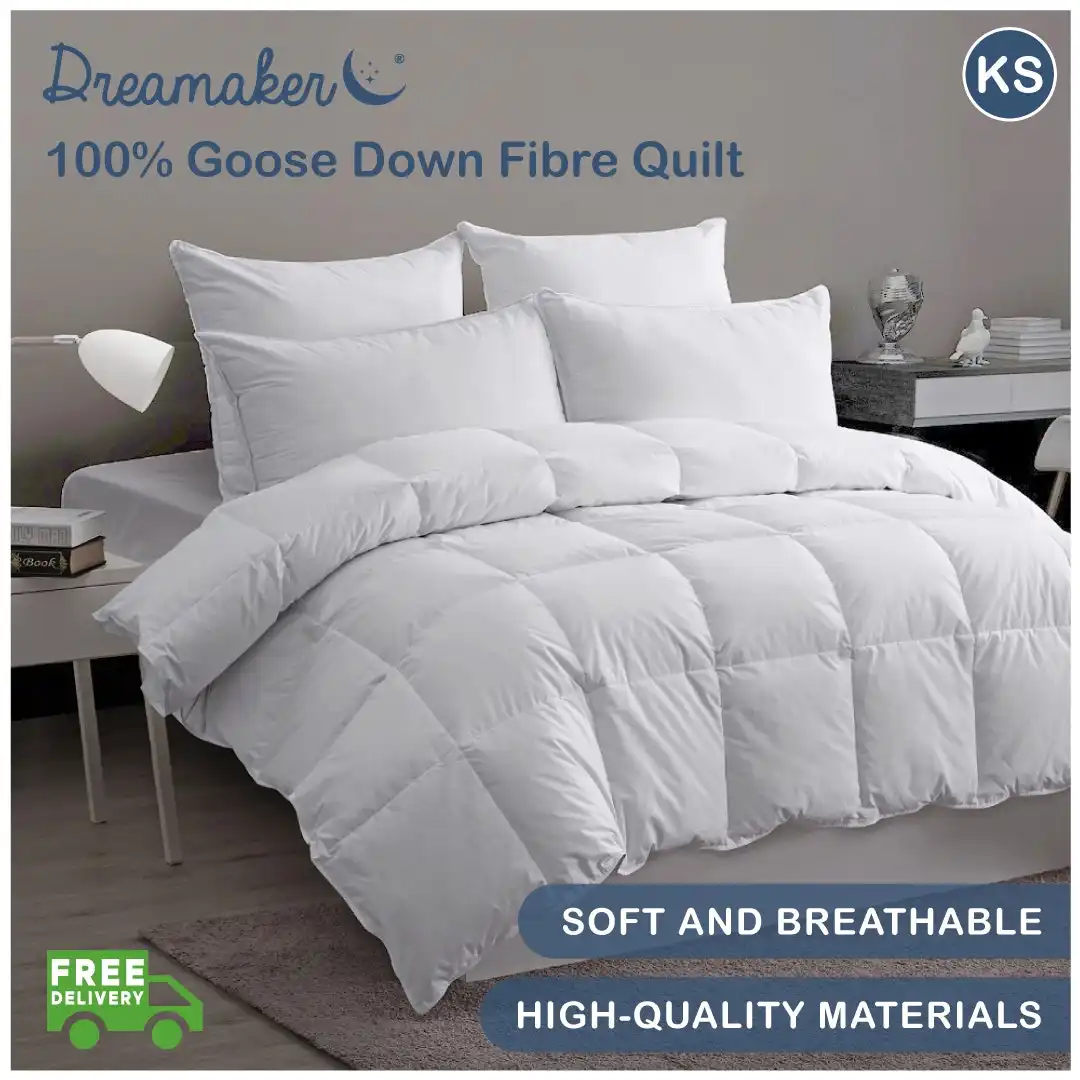Dreamaker 100% Goose Down Fibre Quilt - King Single Bed