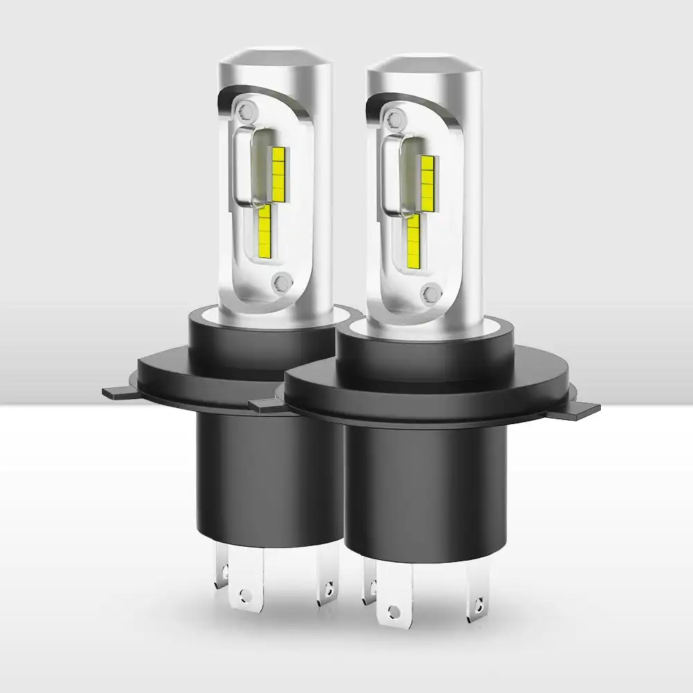 Pair H4 LED Headlight Kit Driving Lamp Hi/Lo Beam Globe Bulbs 6000LM