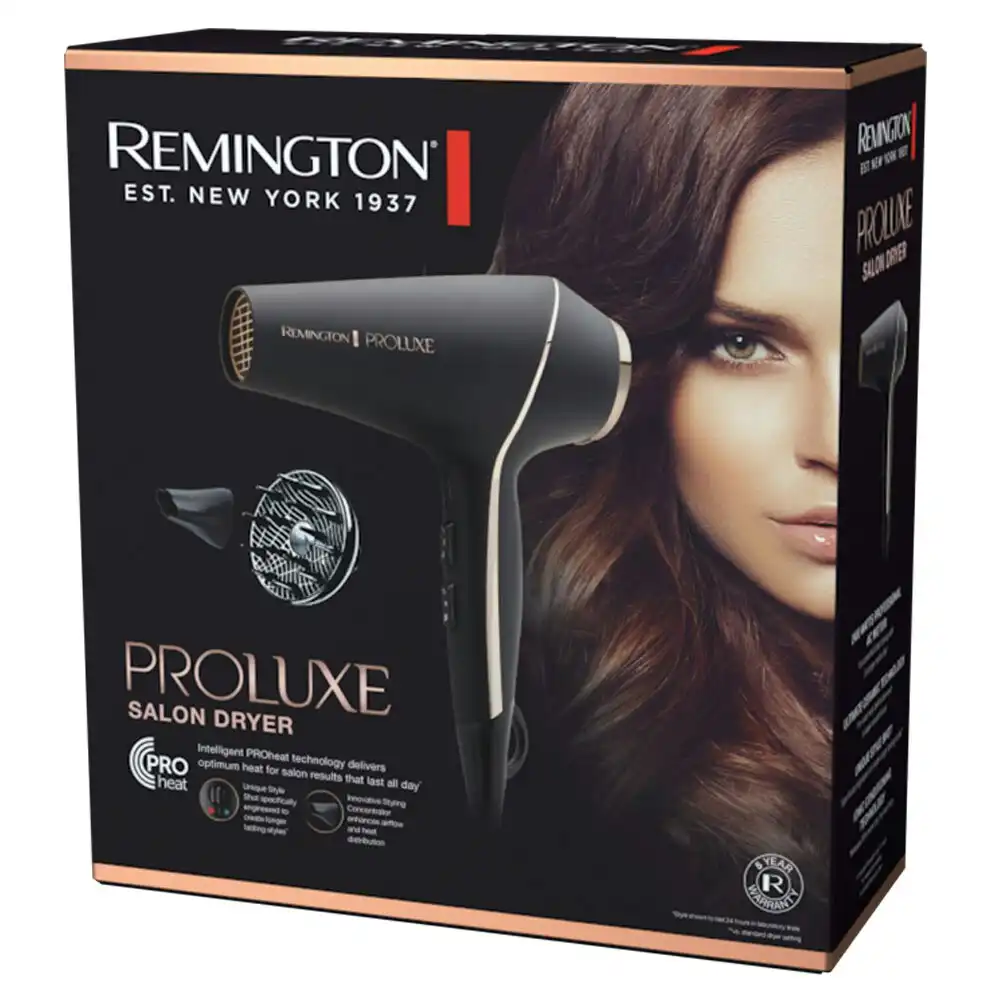 Remington Proluxe 2400W Salon Hair Dryer/Blower Styling Blow Dry Hairdryer Black