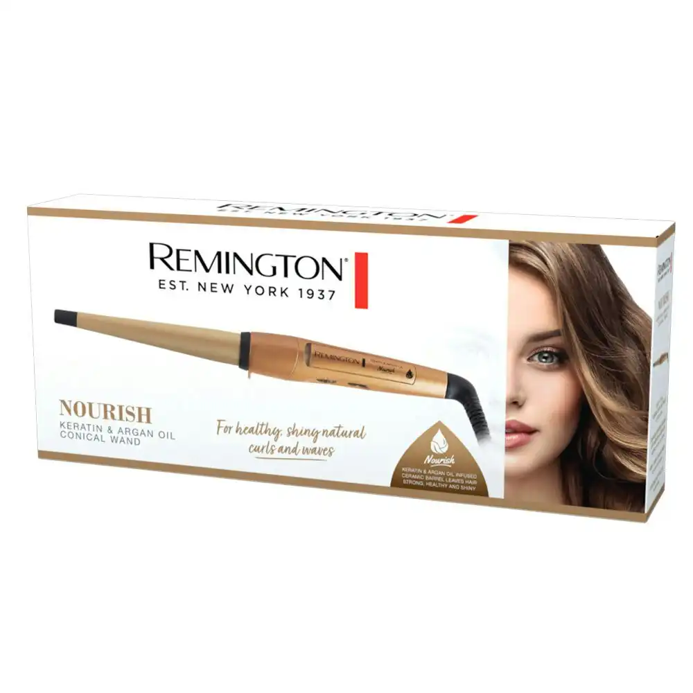 Remington Keratin Conical Hair Curling Iron Wand/Waver Styling Curler/Styler
