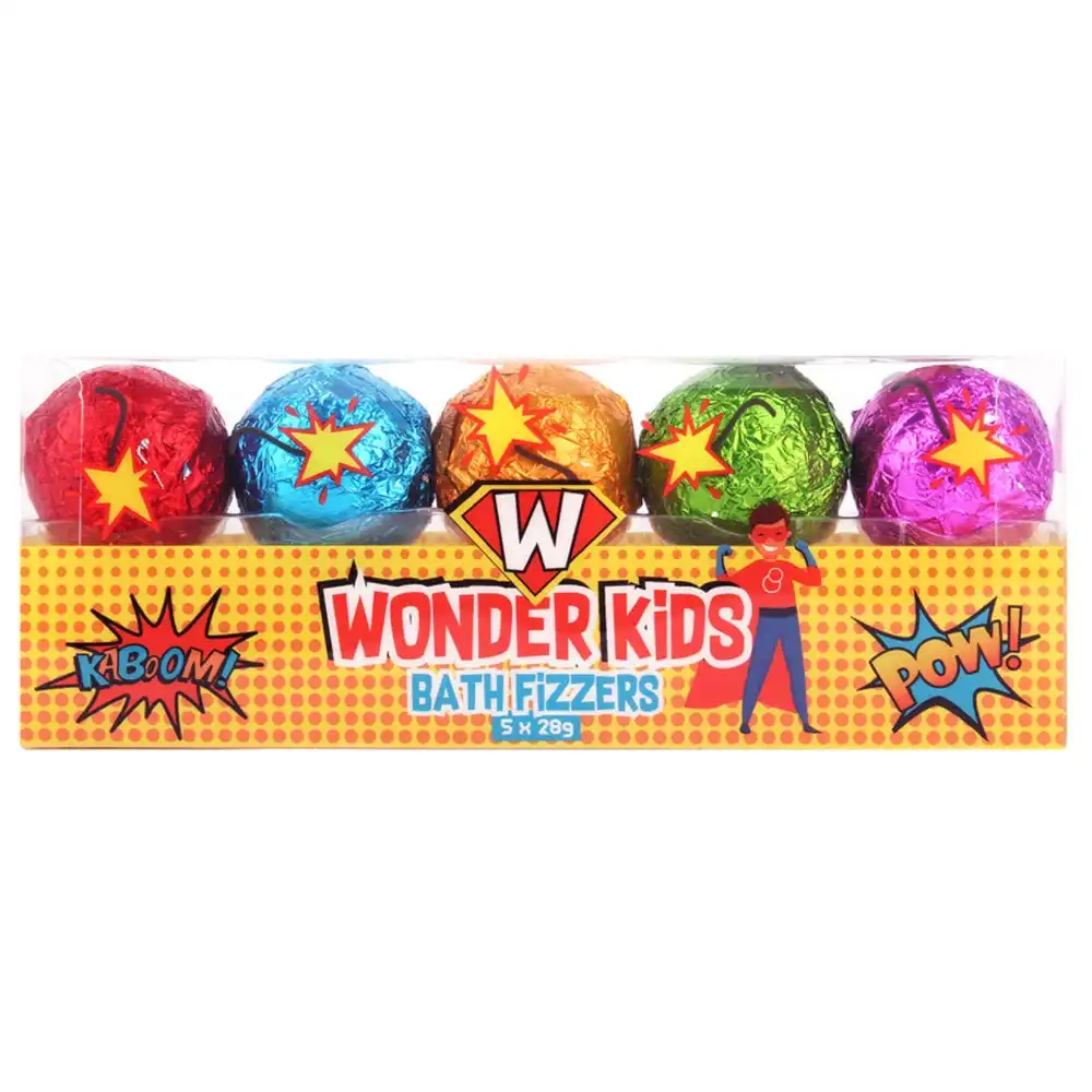 5pc Wonderkids 28g Bath Fizzers/Bombs Kids/Children Bathing Tub Fizz/Bathbombs