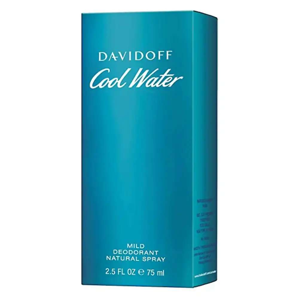 Davidoff Cool Water 75ml Eau De Toilette Man/Men's Fragrance Scent Natural Spray